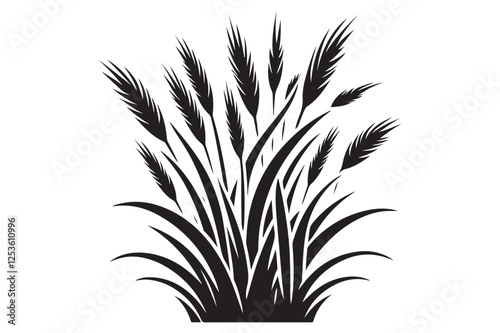 Grass silhouette vector