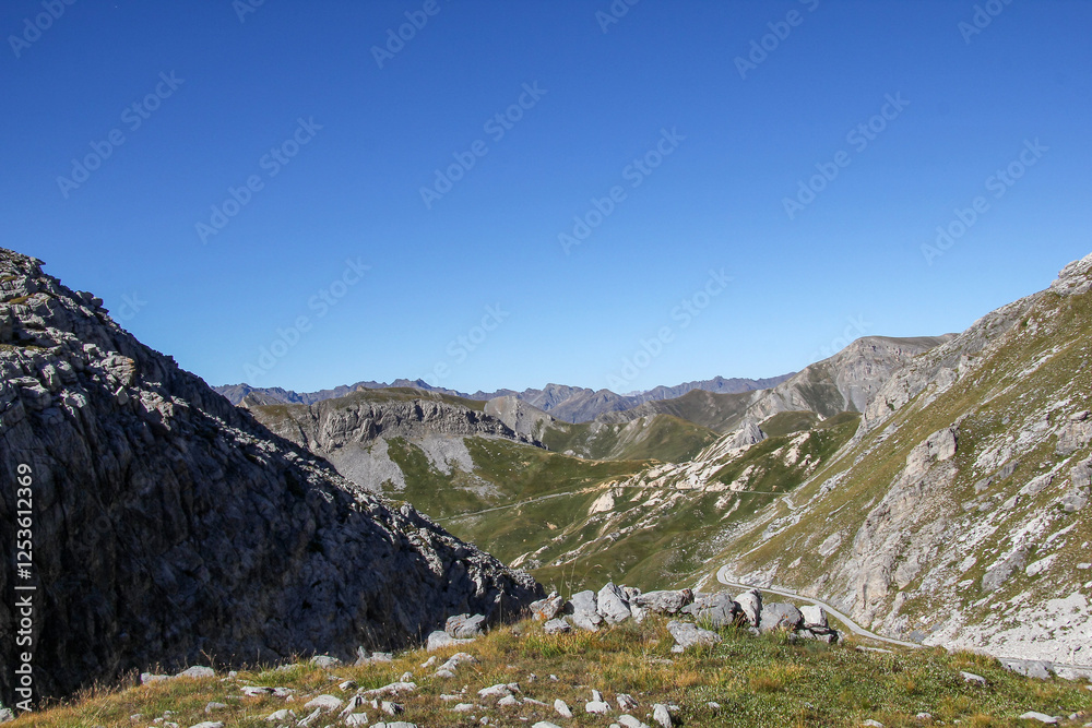 Fototapeta premium photo overlooking the alps in Valle Grana, Cuneo, Piemonte