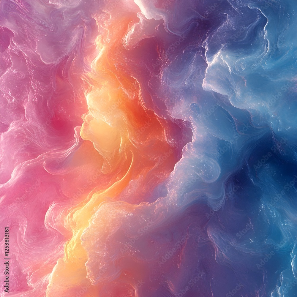 Fototapeta premium A background of delicate, blurred pastel tones forming an abstract pattern.