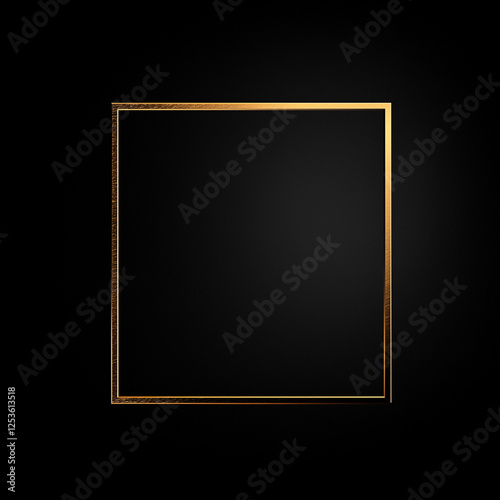 Minimalist black background with a thin gold border and a single yellow text box
