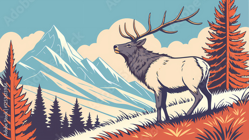 Majestic Elk in the Heart of the Wilderness
