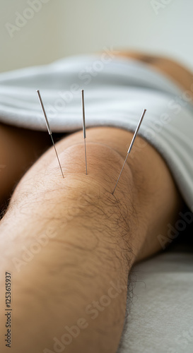 Acupuncture for Knee Pain: Relief & Therapy, Needles in Knee, Alternative Medicine Treatment for Arthritis & Joint Discomfort, Body Wellness