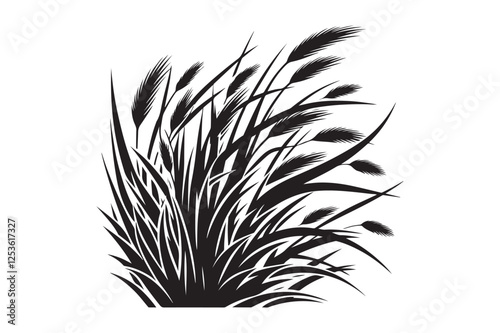 Grass silhouette vector