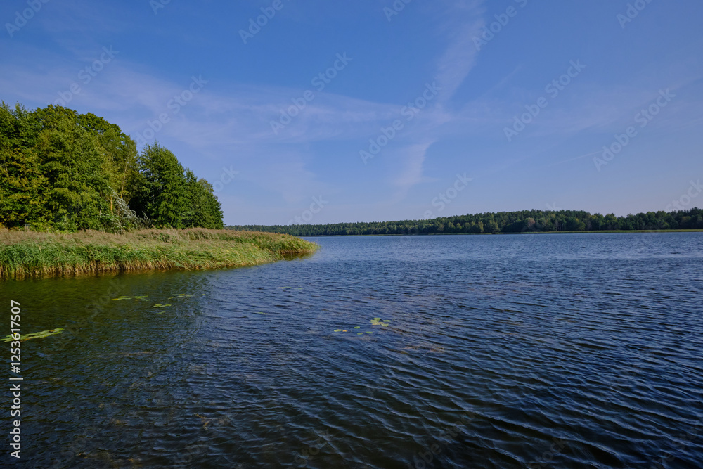 Goldap Lake in summer hot day