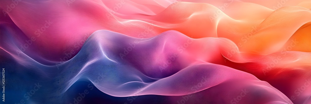 Obraz premium A background of thin, pastel-colored lines forming abstract geometric shapes.