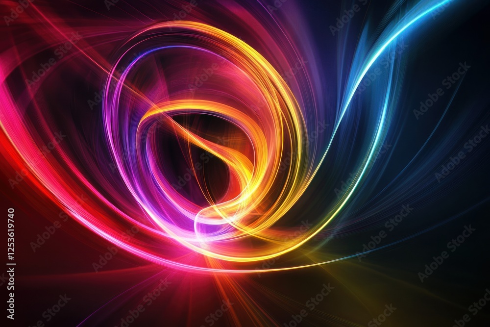 Colorful Abstract Light Swirls in Dynamic Motion Creating Vibrant Energy Patterns Colorful Abstract Light Swirls in Dynamic Motion Creating Vibrant Energy Patterns