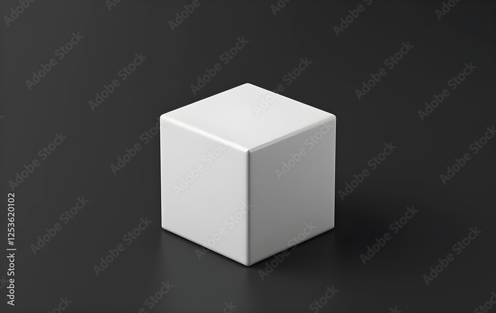 3D white Cube on black Background isolated, matte white 3d cube shape on black background for editing 3D white Cube on black Background isolated, matte white 3d cube shape on black background for editing