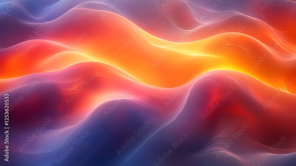 Obraz premium A background with overlapping rounded forms dissolving into each other.