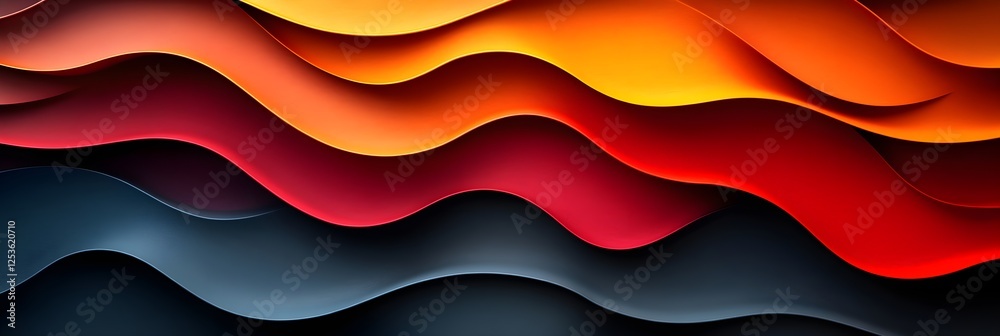 Fototapeta premium A background with overlapping rounded forms dissolving into each other.