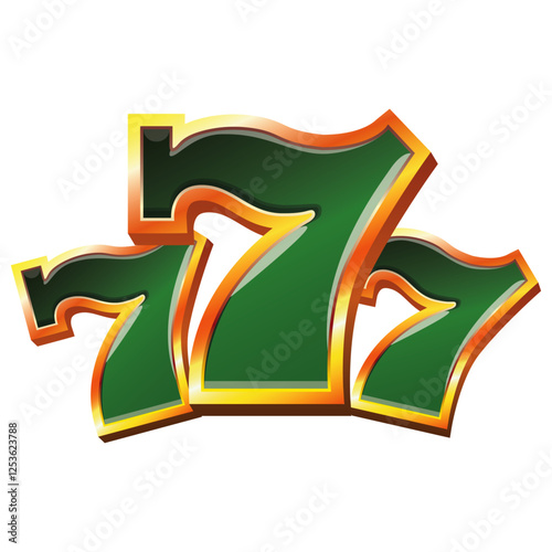 777 Big win logo Vector illustration