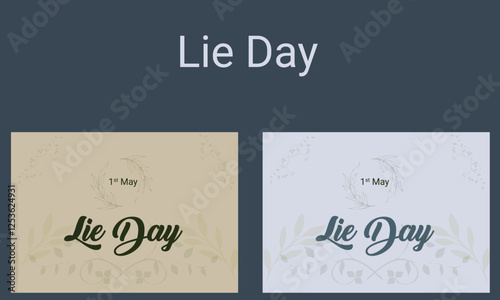 vector lie  day flyer design.