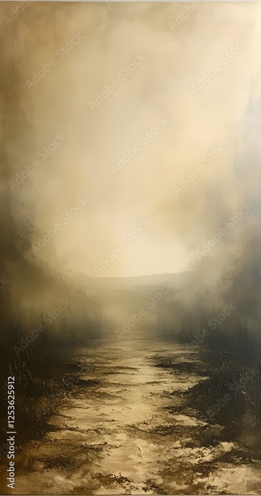 Obraz premium A barely visible dusting of golden sand on a warm cream canvas.