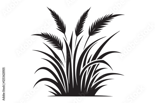 Grass silhouette vector