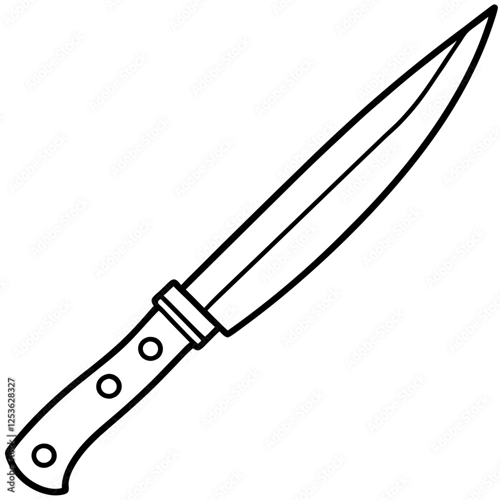 Obraz premium Sharp Blade Line Art Vector Design