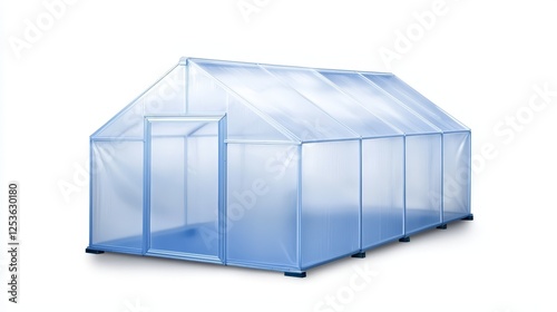 Portable blue plastic greenhouse, cultivate your garden all year round. perfect for seedlings, plants, flowers, vegetables, herbs, and more! start your gardening journey today! photo