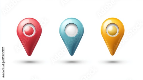 Free Download 3D Realistic Location map pointer markers vector illustration for destination - GFXLoad