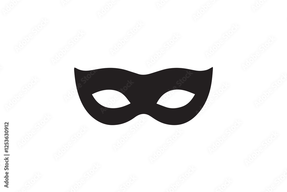 masquerade icon vector silhouette isolated in white background masquerade icon vector silhouette isolated in white background