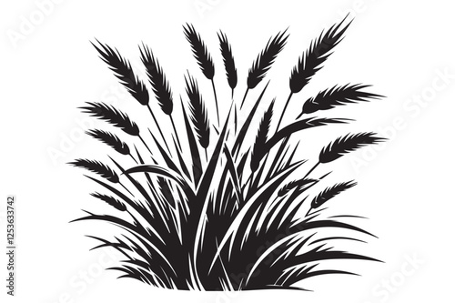 Grass silhouette vector