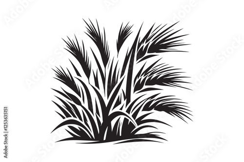 Grass silhouette vector