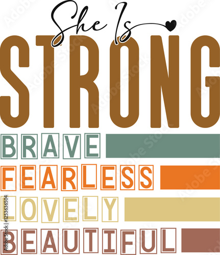 She is my Mom Strong Fearless Brave Svg, Motivational Mom Sleeve Shirt Design Svg, Positive Mom Quotes Svg Png, Mama Life, Trendy Svg Png, Shirt Design, Mom Svg, She Is Strong, Mom SVG, Mother Day Gif