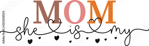 She is my Mom Strong Fearless Brave Svg, Motivational Mom Sleeve Shirt Design Svg, Positive Mom Quotes Svg Png, Mama Life, Trendy Svg Png, Shirt Design, Mom Svg, She Is Strong, Mom SVG, Mother Day Gif