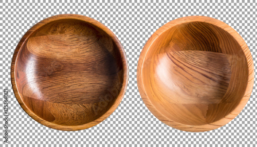 empty wooden bowl, Durable Wooden Bowl with Natural Finish for Various Kitchen Uses on transparent background, png, psd
