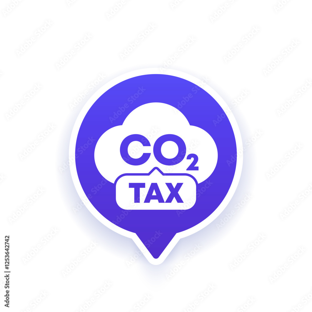carbon tax icon, co2 emission taxation concept carbon tax icon, co2 emission taxation concept