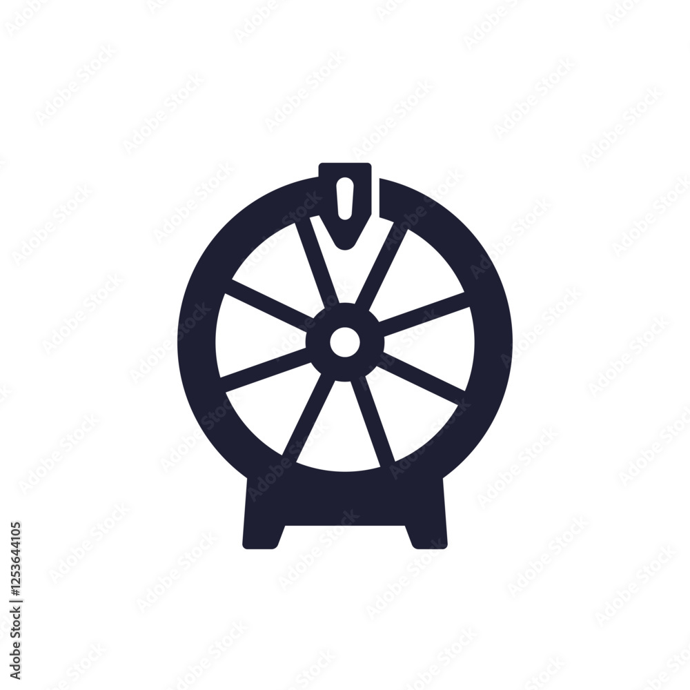 Obraz premium roulette, fortune wheel icon, vector pictogram