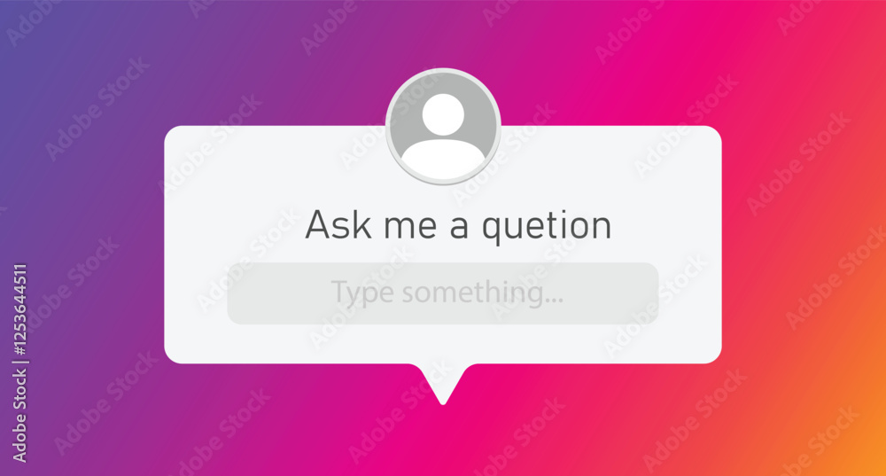 Naklejka premium Ask me question social banner template