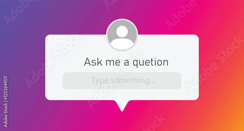 Ask me question social banner template