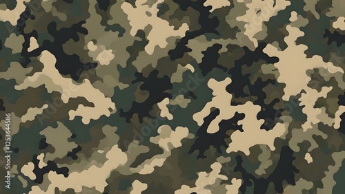Wallpaper Mural Modern Stylish Camouflage Military Pattern Design for Clothing, Fashion Apparel, and Textile Printing Torontodigital.ca