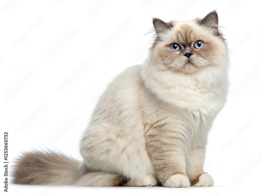 Napoleon cat isolated on white background Napoleon cat isolated on white background