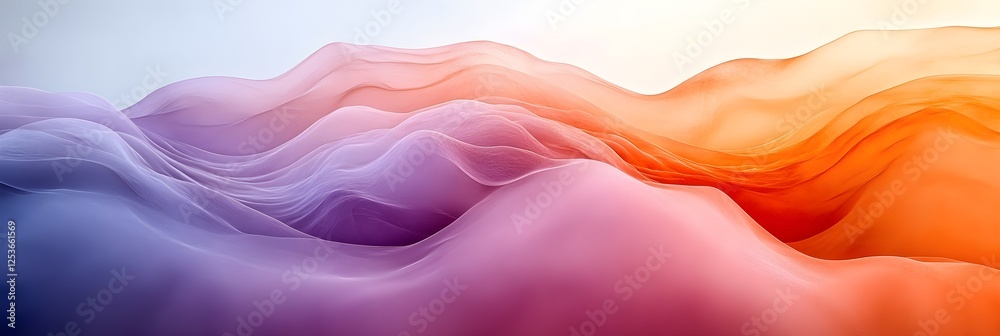 Fototapeta premium A composition of soft organic shapes in muted lilac, peach, and beige.