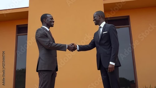 Businessman and HR Manager Shaking Hands