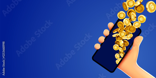 Poker cards. Casino banner.