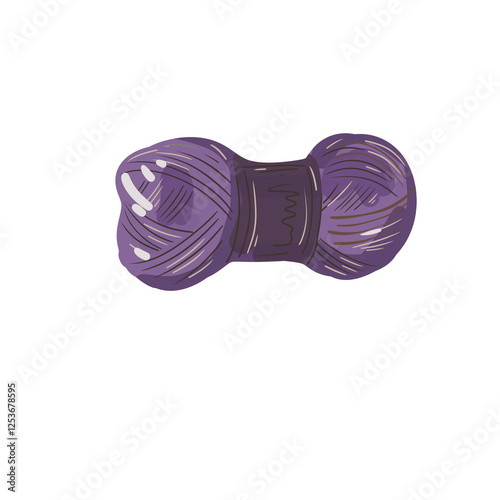 Threads knitting balls knitting skeins of yarn wool cotton needlework socks knitted items washing set clipart hand drawn