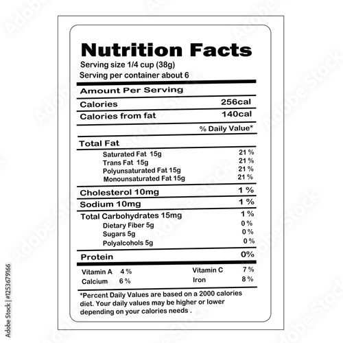 nutrition facts, nutrition facts label, supplement facts, label Nutrition facts