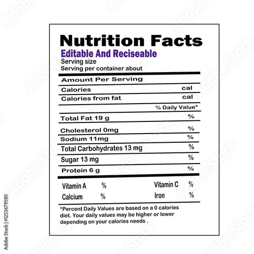 nutrition facts, nutrition facts label, supplement facts, label Nutrition facts