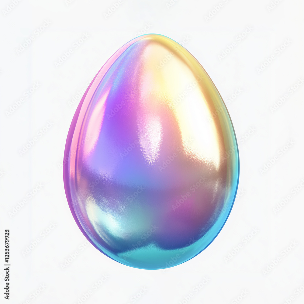 Obraz premium cute holographic easter egg 