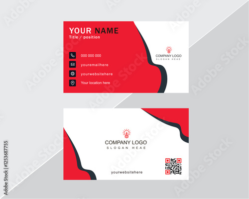 Business card design template, Clean professional business card template, visiting card, business card template.
