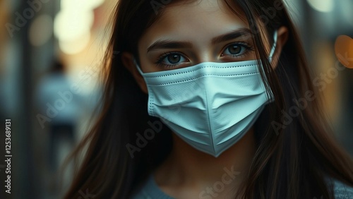 Portrait of a girl in mask