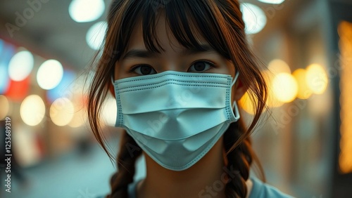 Portrait of a girl in mask