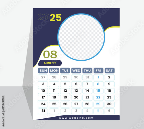 1 Month 2025 Calendar Design<<<