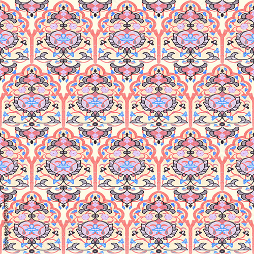 Abstract seamless traditional paisley bunch pattern