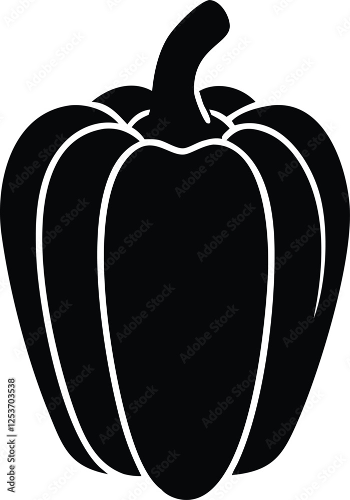 Capsicum Vector Art Illustration Isolated on white background Capsicum Vector Art Illustration Isolated on white background