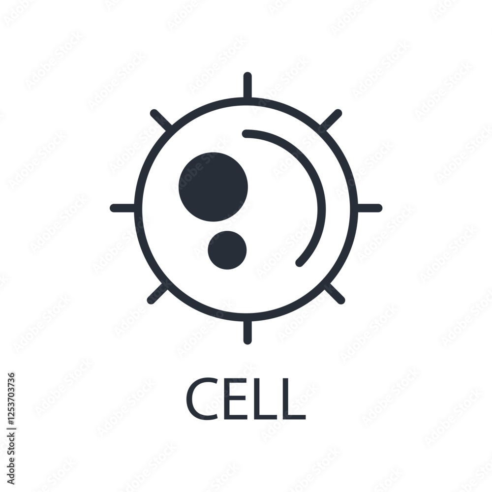 cell icon. vector.Editable stroke.linear style sign for use web design,logo.Symbol illustration. cell icon. vector.Editable stroke.linear style sign for use web design,logo.Symbol illustration.