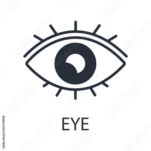 Eye icon. vector.Editable stroke.linear style sign for use web design,logo.Symbol illustration.