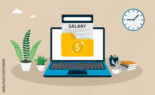 Salary management or payroll processing, financial documents, Monetary fulfillment, Remote work environment, Time management and routine, Importance of timely salary processing. 