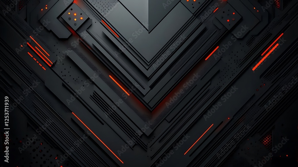 Naklejka premium Dark tech background, abstract design
