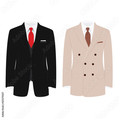 Man tuxedo suits with tie and shirt